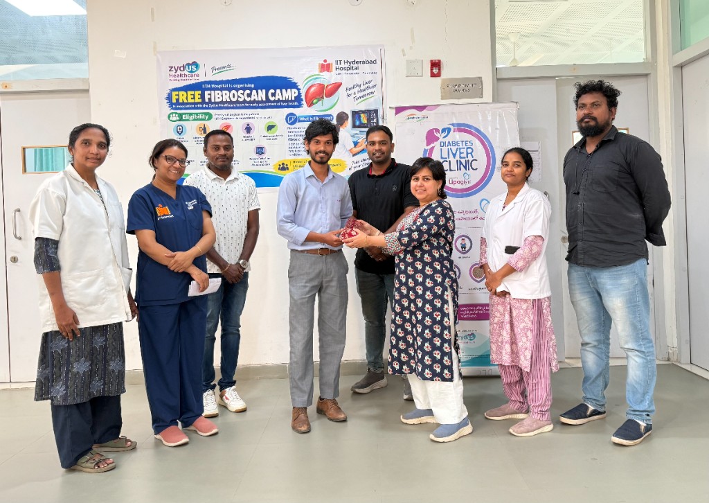 Felicitation during the FREE FibroScan Camp