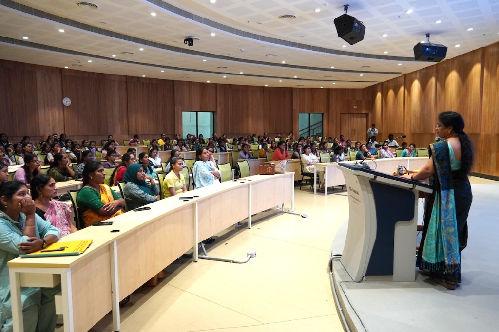 Participants listening during the awareness talk