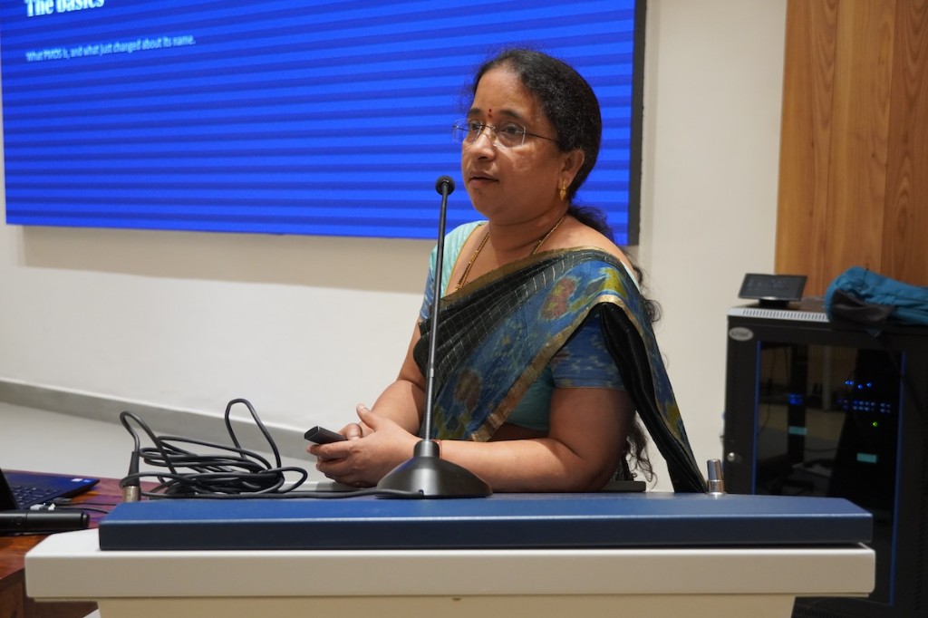 Dr. K. Gayathri Reddy explaining the basics of PCOS and PMOS