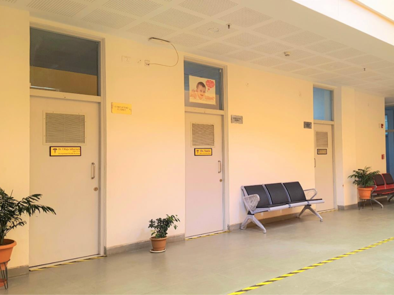 General OPD and patient waiting area on first floor
